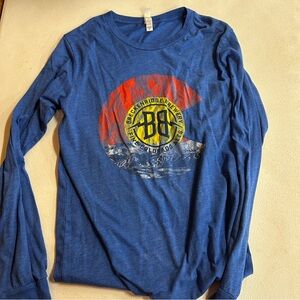 Breckenridge Brewery Fine Colorado Ales Blue Long Sleeve Graphic Tee - Size M